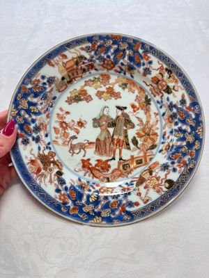 A pair of Chinese verte-Imari 'Governor Duff' plates — 照片 14