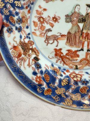 A pair of Chinese verte-Imari 'Governor Duff' plates — 照片 15