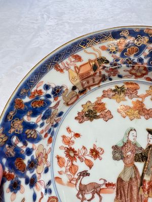 A pair of Chinese verte-Imari 'Governor Duff' plates — 照片 16
