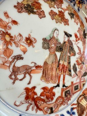 A pair of Chinese verte-Imari 'Governor Duff' plates — 照片 20