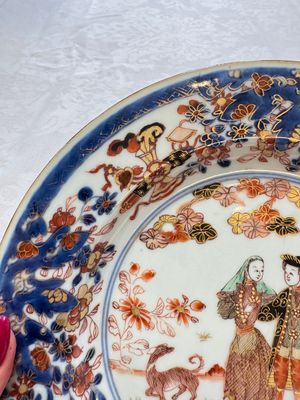 A pair of Chinese verte-Imari 'Governor Duff' plates — 照片 5
