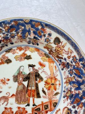 A pair of Chinese verte-Imari 'Governor Duff' plates — 照片 6