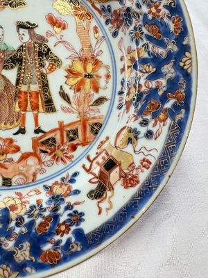 A pair of Chinese verte-Imari 'Governor Duff' plates — 照片 7