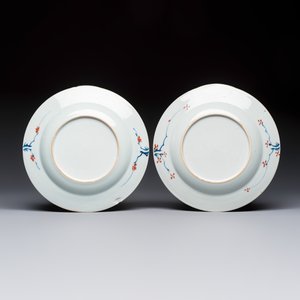 A pair of Chinese verte-Imari 'Governor Duff' plates — 照片 2