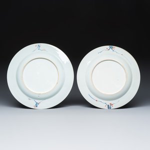 A pair of Chinese verte-Imari 'Governor Duff' plates — 照片 2