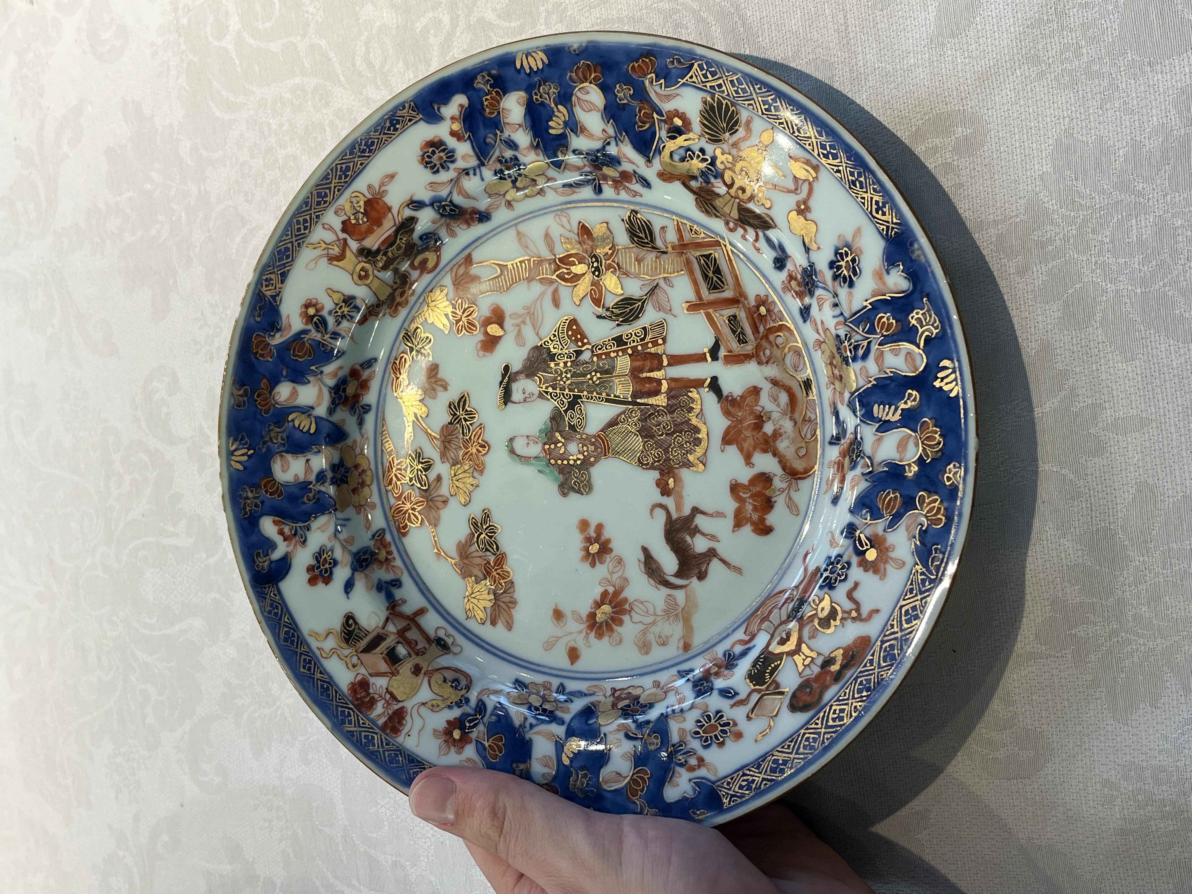 A pair of Chinese verte-Imari 'Governor Duff' plates — 照片 18
