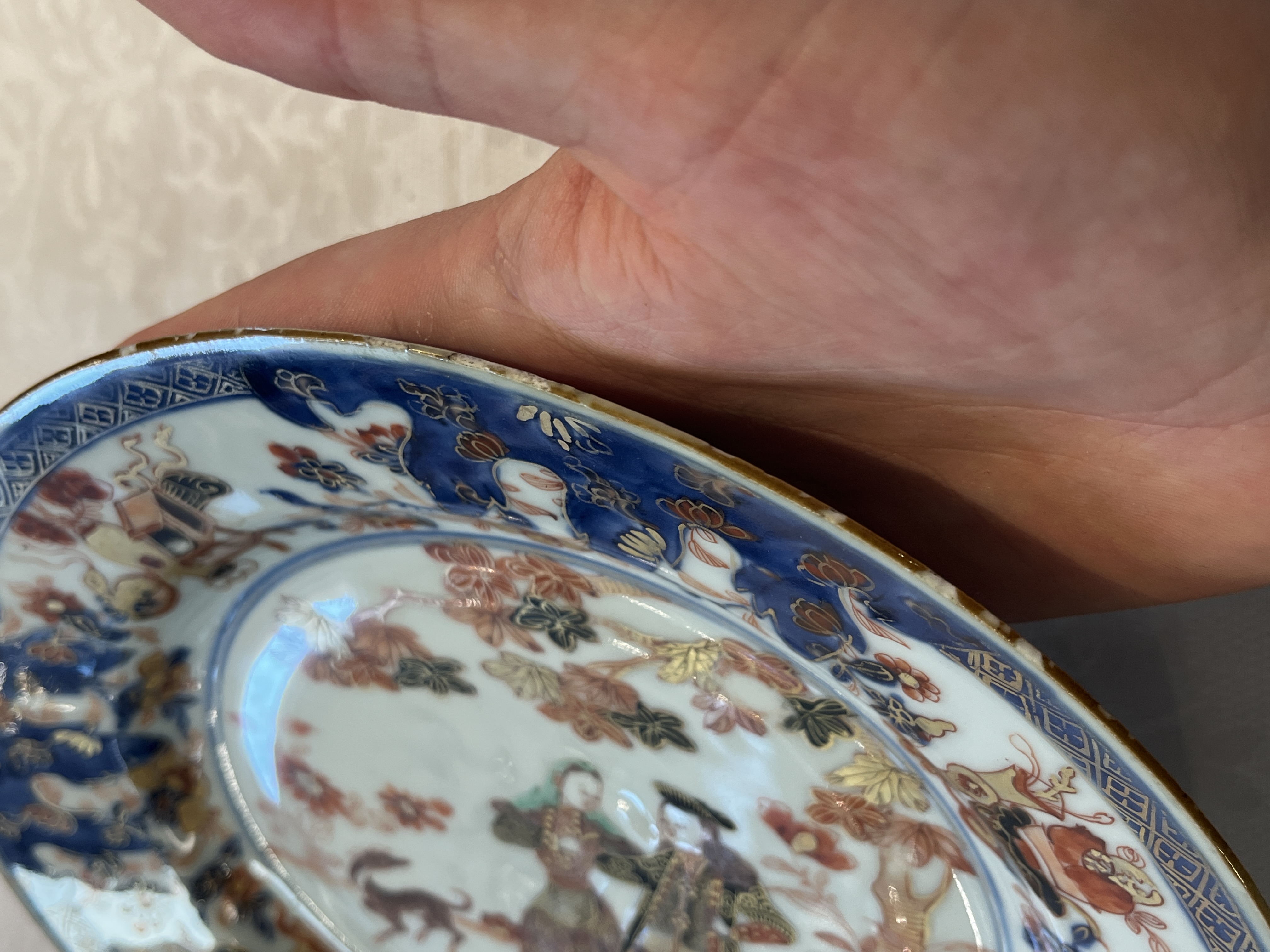 A pair of Chinese verte-Imari 'Governor Duff' plates — 照片 21