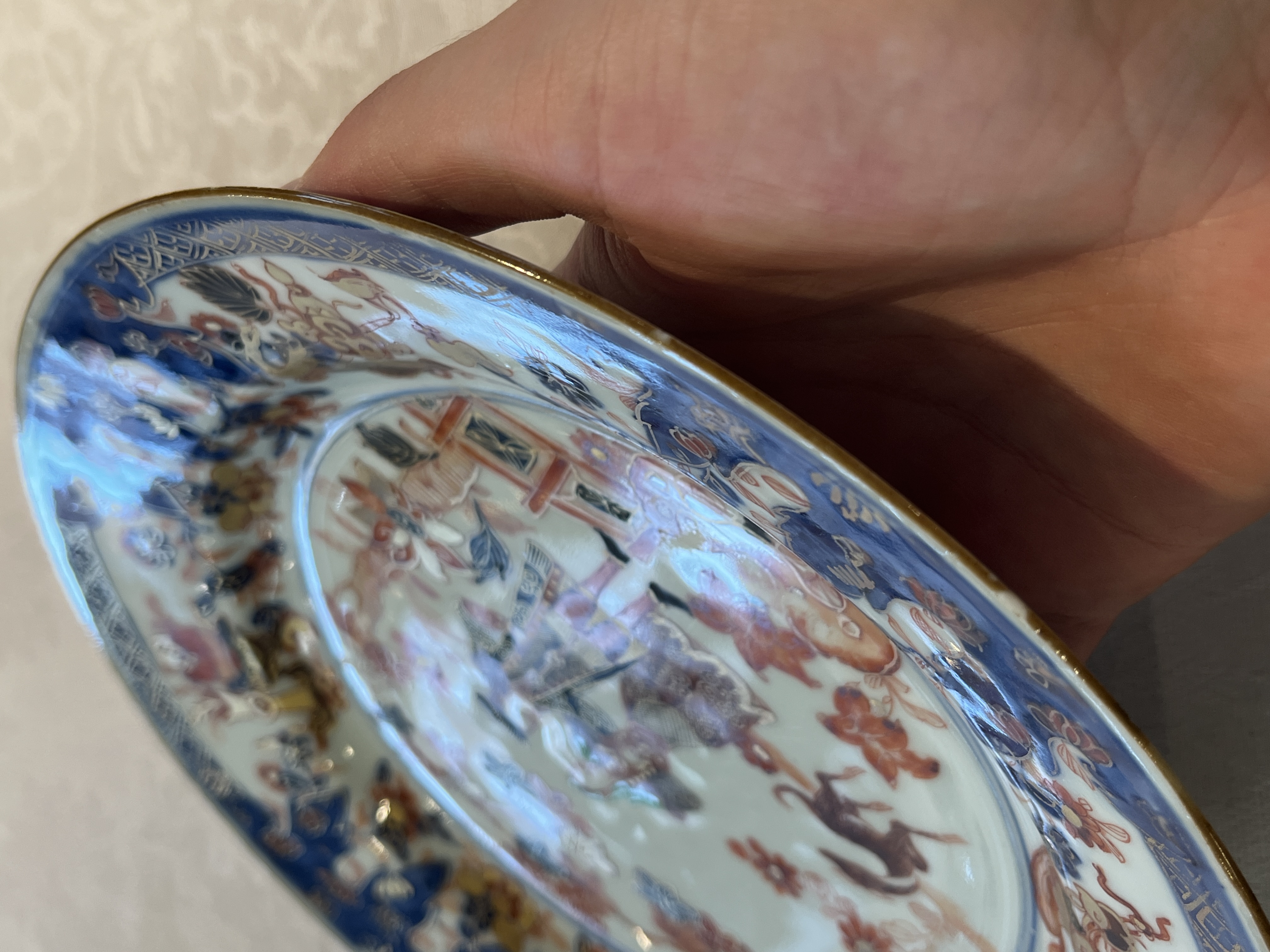 A pair of Chinese verte-Imari 'Governor Duff' plates — 照片 22