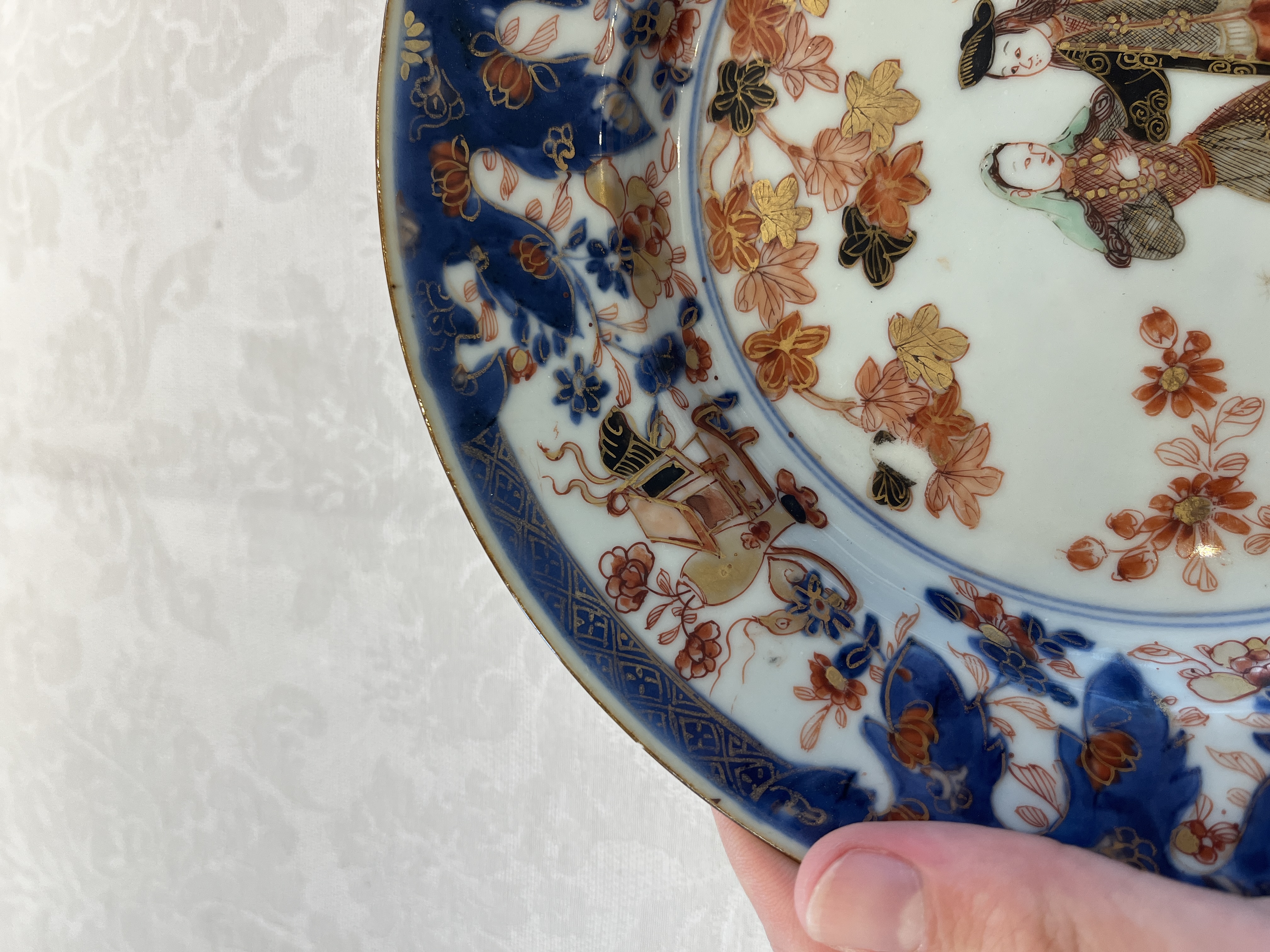 A pair of Chinese verte-Imari 'Governor Duff' plates — 照片 2