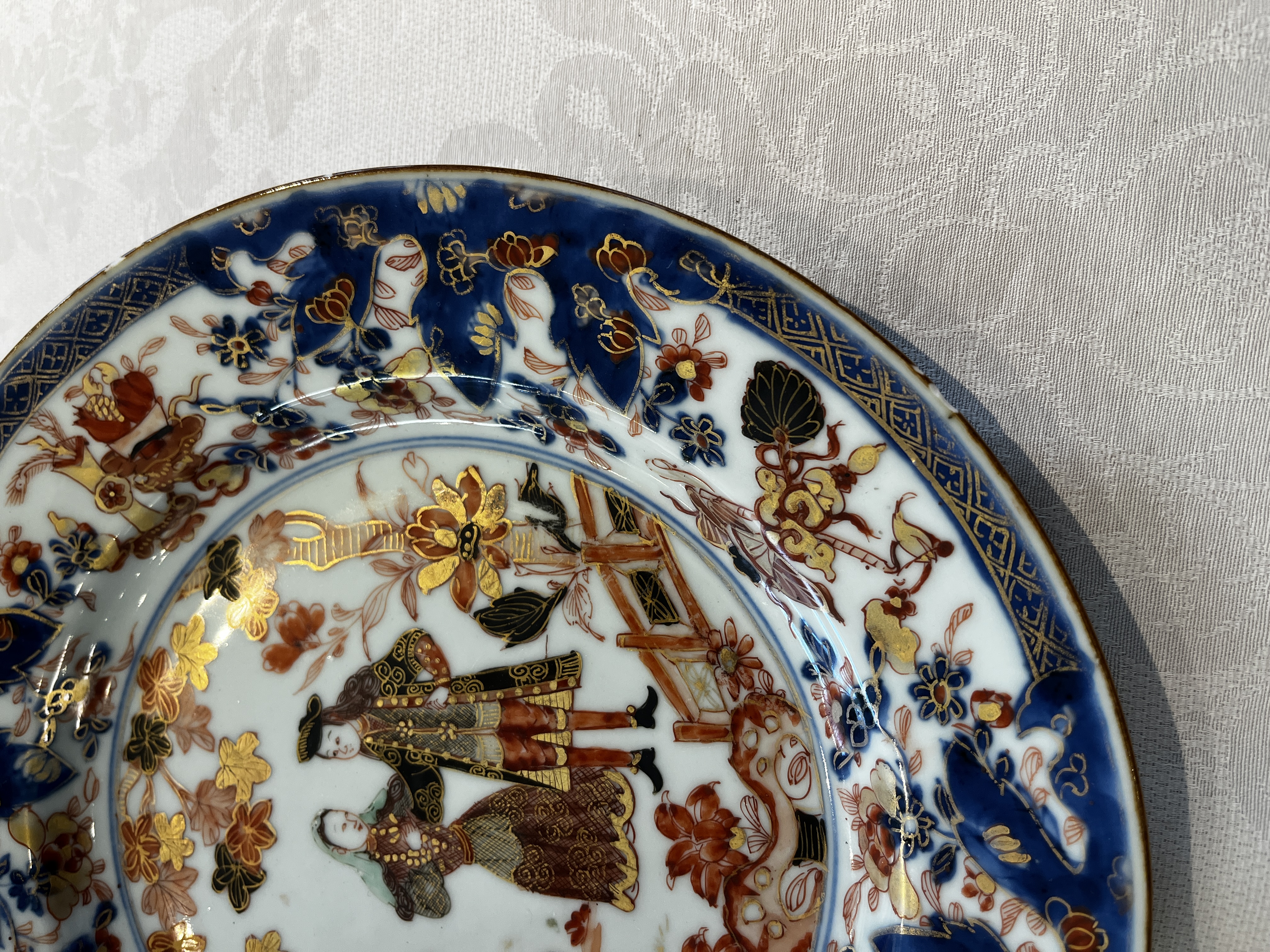 A pair of Chinese verte-Imari 'Governor Duff' plates — 照片 4