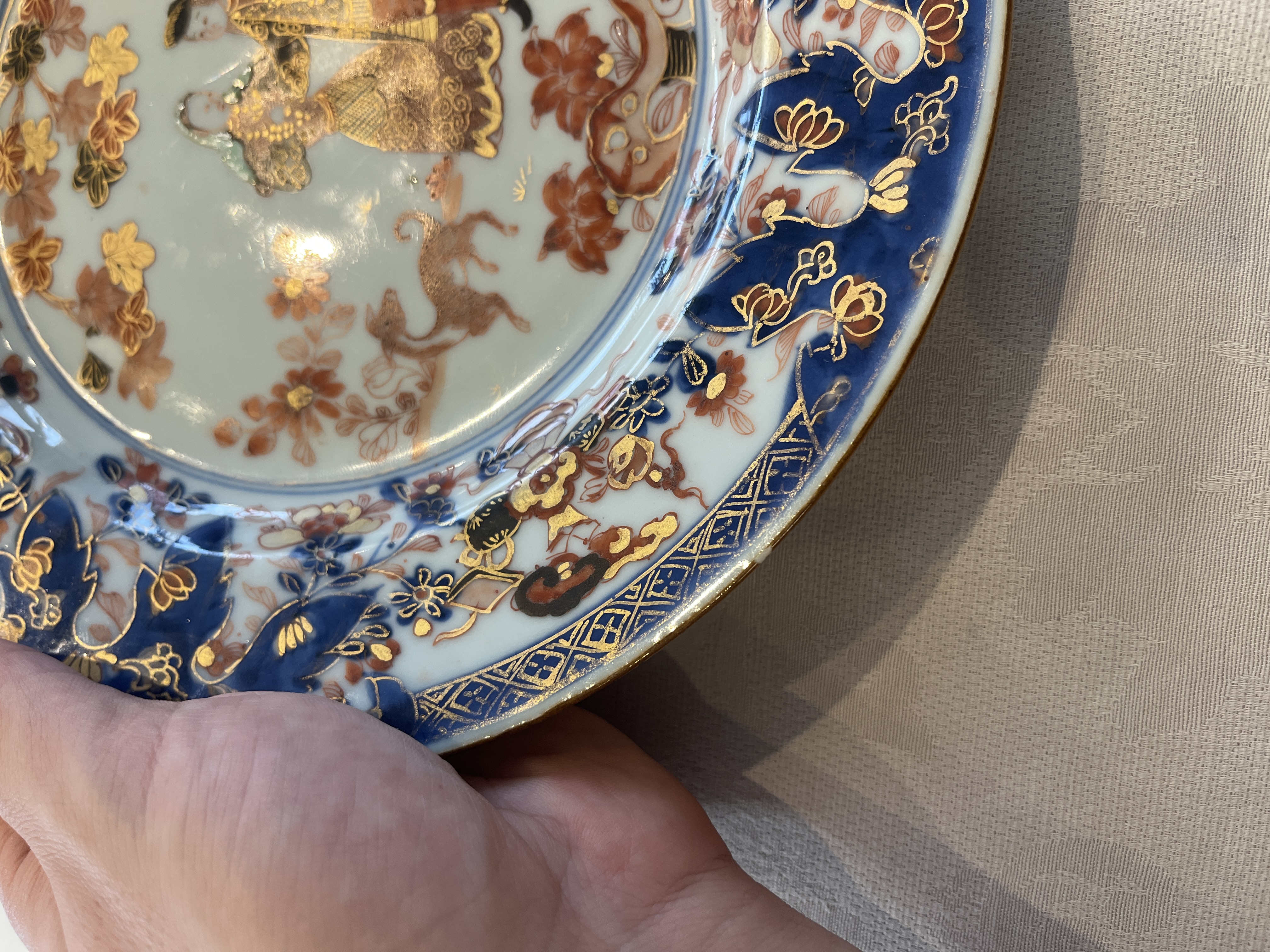 A pair of Chinese verte-Imari 'Governor Duff' plates — 照片 5