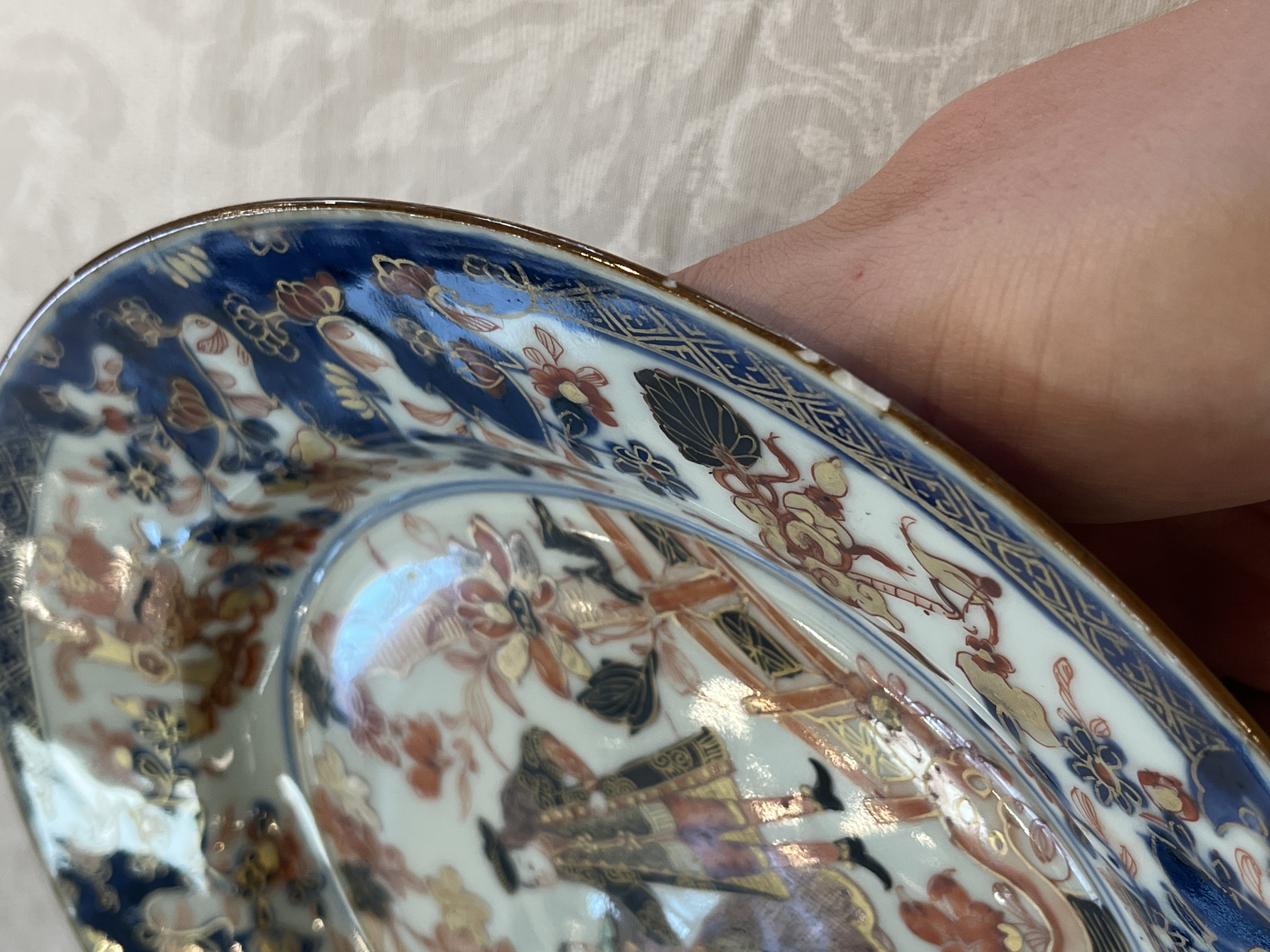 A pair of Chinese verte-Imari 'Governor Duff' plates — 照片 8