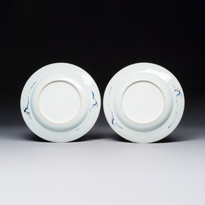 A pair of Chinese verte-Imari 'Governor Duff' plates — 照片 2