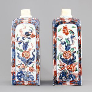 A pair of Chinese verte-imari porcelain square tea caddies, Kangxi, ca. 1700 — foto 5