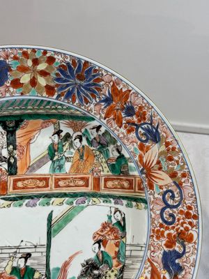 A pair of Chinese verte-Imari 'The Yang family female generals 楊門女將' dishes, Kangxi — photo 7