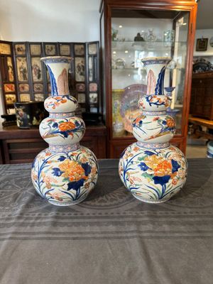 A pair of Chinese verte-Imari triple gourd vases, Kangxi — photo 2