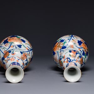 A pair of Chinese verte-Imari triple gourd vases, Kangxi — photo 4