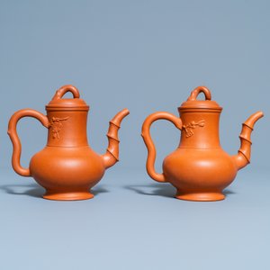 A pair of Chinese Yixing stoneware teapots and covers, Kangxi — 照片 5