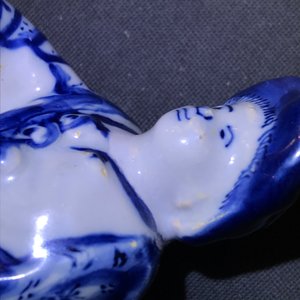 A pair of Dutch Delft blue and white models hurdy-gurdy players, 18th C. — photo 12