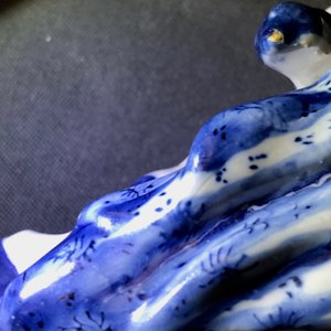 A pair of Dutch Delft blue and white models hurdy-gurdy players, 18th C. — photo 15