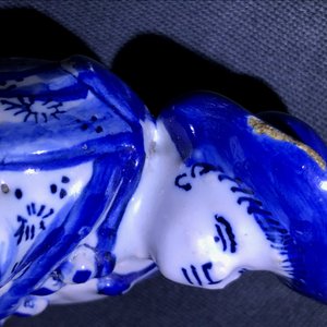 A pair of Dutch Delft blue and white models hurdy-gurdy players, 18th C. — photo 25