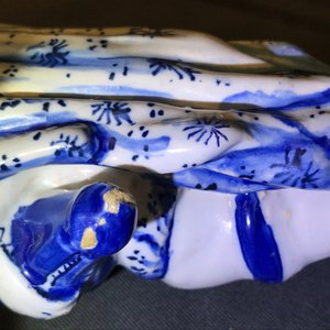A pair of Dutch Delft blue and white models hurdy-gurdy players, 18th C. — photo 28