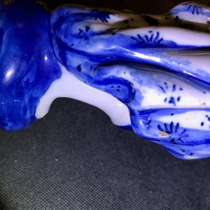 A pair of Dutch Delft blue and white models hurdy-gurdy players, 18th C. — photo 29