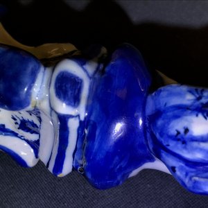 A pair of Dutch Delft blue and white models hurdy-gurdy players, 18th C. — photo 33