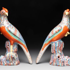 * A pair of famille rose-style models of pheasants, Samson, Paris, 19th C. — 照片 4
