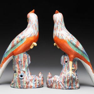 * A pair of famille rose-style models of pheasants, Samson, Paris, 19th C. — 照片 6