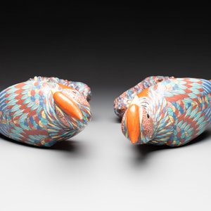 * A pair of famille rose-style models of pheasants, Samson, Paris, 19th C. — 照片 7