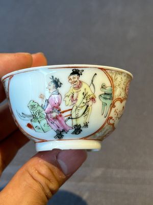 A pair of fine Chinese Canton famille rose cups, Yongzheng — foto 12