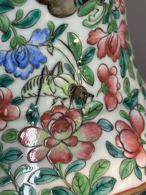 A pair of fine Chinese Canton famille rose 'Water Margin 水滸傳' vases, 19th C. — 照片 12