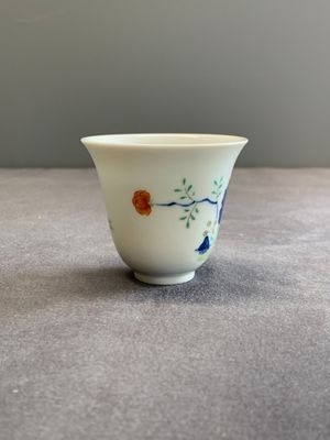 A pair of fine Chinese doucai wine cups, Jie Mei Ya Zhi 介眉雅製 mark, 19th C. — 照片 11