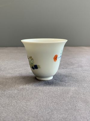 A pair of fine Chinese doucai wine cups, Jie Mei Ya Zhi 介眉雅製 mark, 19th C. — 照片 4