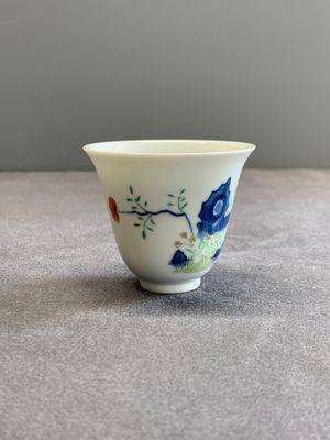 A pair of fine Chinese doucai wine cups, Jie Mei Ya Zhi 介眉雅製 mark, 19th C. — 照片 5