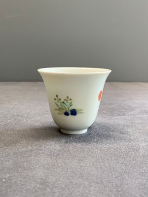 A pair of fine Chinese doucai wine cups, Jie Mei Ya Zhi 介眉雅製 mark, 19th C. — 照片 10