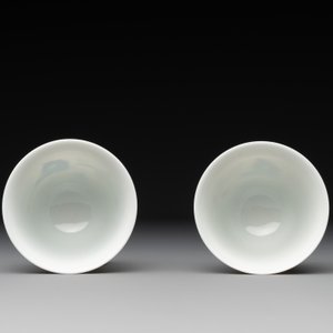 A pair of fine Chinese doucai wine cups, Jie Mei Ya Zhi 介眉雅製 mark, 19th C. — 照片 5