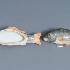 A pair of fine Chinese export fish tureens and covers, Qianlong — 照片 7