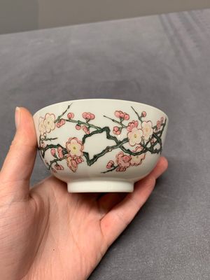 A pair of fine Chinese famille rose cups and saucers with floral design, Yongzheng — photo 9