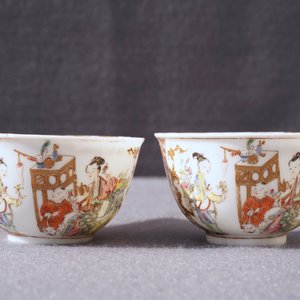 A pair of fine Chinese famille rose cups and saucers, Yongzheng — 照片 24