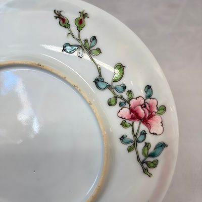 A pair of fine Chinese famille rose 'Rooster' tea bowls and saucers — 照片 12