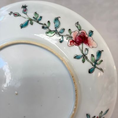 A pair of fine Chinese famille rose 'Rooster' tea bowls and saucers — 照片 21