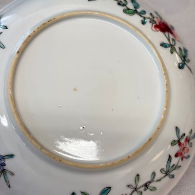 A pair of fine Chinese famille rose 'Rooster' tea bowls and saucers — 照片 23