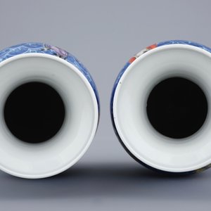 A pair of fine Chinese famille rose vases with immortals on waves, 19/20th C. — 照片 5