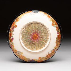 A pair of fine Japanese Satsuma vases and a 'mille-fleur' plate,  Tazawa 田沢造 and Takeda 武田 mark, Meiji, 19/20th C. — foto 4
