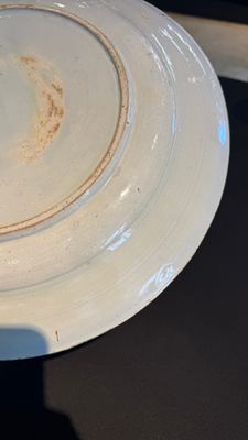 A pair of fine large blue and white Dutch Delft biblical subject dishes, dated 1781 — photo 21