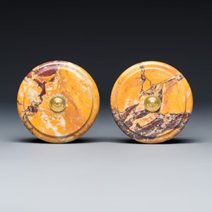 A pair of French gilt-bronze-mounted marble cassolettes — photo 9