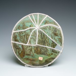 A pair of grisaille and silver yellow painted glass roundels with biblical scenes, France, 17th C. — photo 6