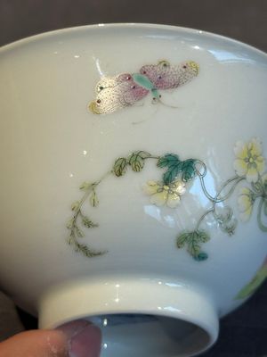 A pair of imperial Chinese famille rose 'balsam pear' bowls, Jiaqing mark and of the period — photo 18